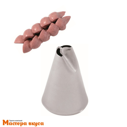 Насадка стальная ХРИЗАНТЕМА лепесток дугообразный, 18 мм  (BX0049)