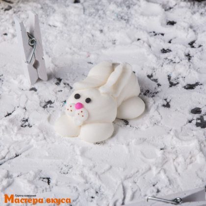 Сахарная фигурка КРОЛИК лежачий, h~4см 