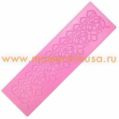 Коврик текстурный силиконовый (рельеф) для айсинга "Флора", 20*6 см