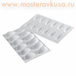 Форма силиконовая Silikomart QUENELLE Кнелли объемная 12 ячеек, (Италия)
