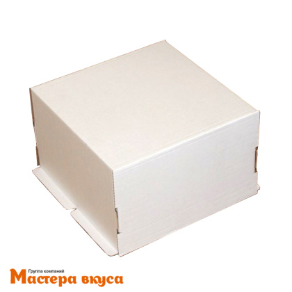 Короб для торта без окна 300*300*190 мм, белый (2-Д) АП