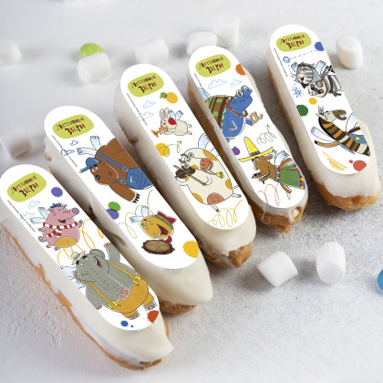 Фотопечать Летающие звери, для эклеров, № 28