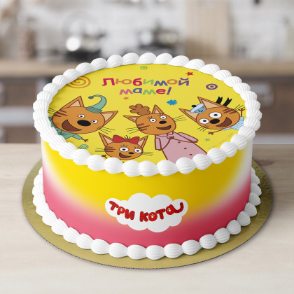 Фотопечать Три кота, для торта, №99