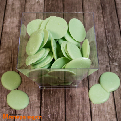 Глазурь Шокомилк со вкусом Яблока зеленые дропсы, (коробка 6,5 кг - фасовка 1 кг)