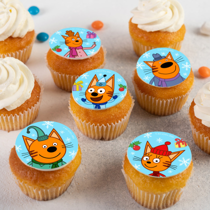 Фотопечать Три кота, для капкейков, № 72