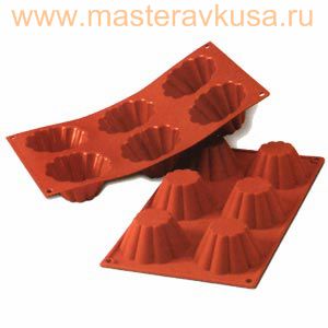 Форма силиконовая SiliconFlex БРИОШЬ корзинка, 6 ячеек, (Италия)
