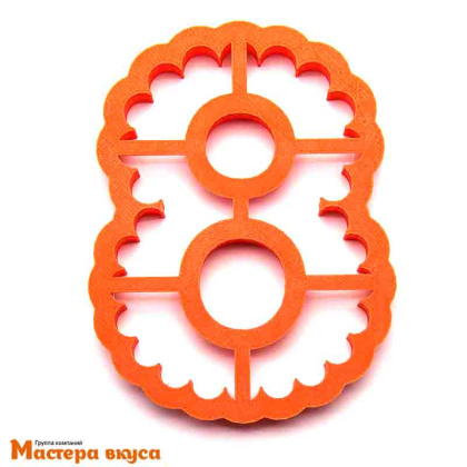 Вырубка пластик,  ЦИФРА - 8 волнистый край, 10 см