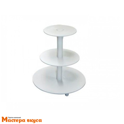 Аренда Подставка под торт 3-х ярусная (пирамида) пластик (цена установ. за весь период до 4 дней)