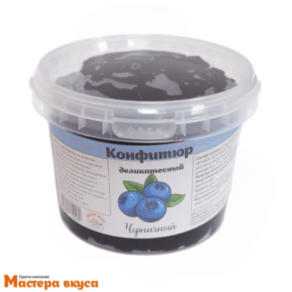 Конфитюр деликатесный Черничный (термостабильный), 500 гр
