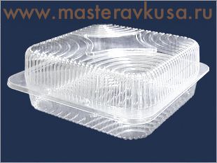 Контейнер квадратный Ракушка, 197*197 h80 мм, К-17Т