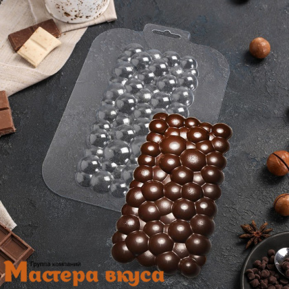 Форма для шоколада пластиковая, плитка ПУЗЫРЬКИ, 170*85*10 мм