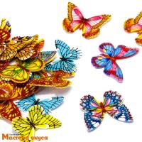 Вафельные БАБОЧКИ цветные с рисунком (упак 180 шт микс)