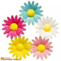 Вафельные цветы МАРГАРИТКИ, d~4.5 см (упак 200 шт микс) 
