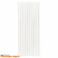 Трубочки бумажные, 20 см (упак 50 шт)  Белые 