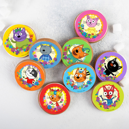 Фотопечать Три кота, для пряников, № 19