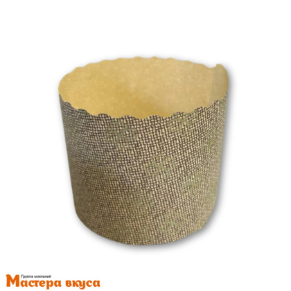 Форма бумажная для кулича (100г) d70*h60 мм Золотой цветок 