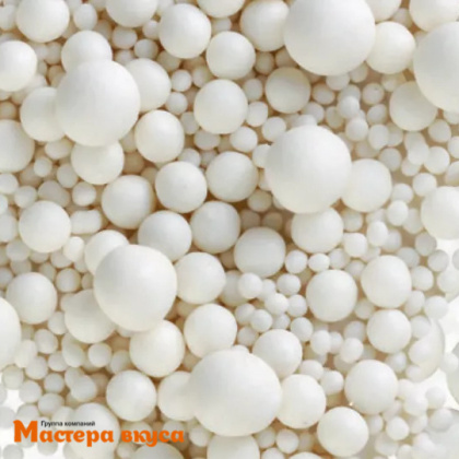 Посыпка Шарики зерновые Матовые микс Белоснежный, 50 гр 