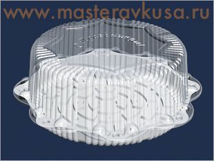 Контейнер круглый,  D333  h150 мм на 3-6 кг (комплект дно/крышка), Т-312