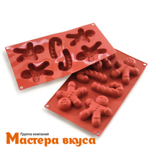 Форма силиконовая SiliconFlex МИСТЕР ДЖИНДЖЕР, 6 ячеек, (Италия)