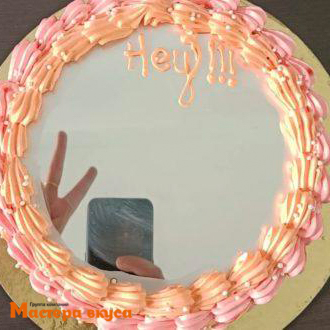 Зеркало акриловое для СЕЛФИ-ТОРТА (SELFIE CAKE), d 12 см