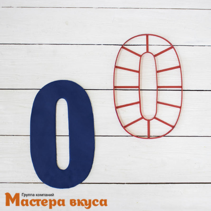 Вырубка пластик, для торта "Цифра 0", 25-26 см