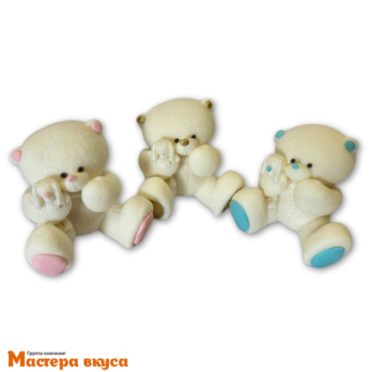 Фигурка из шок. глазури "Мишка с игрушкой" девочка, h~6,5 см 