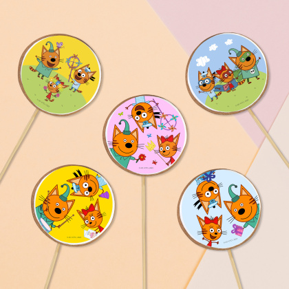 Фотопечать Три кота, для пряников, № 77