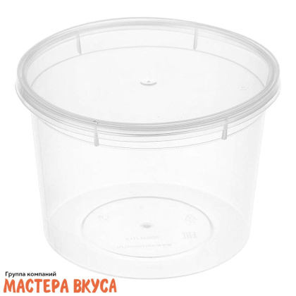 Контейнер  круглый с крышкой под горячее, 500мл, d 112мм (ПП)