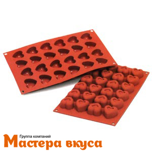 Форма силиконовая SiliconFlex ЛЮБОВЬ МАЛАЯ, (24 ячейки) 34*33*21 мм (Италия)