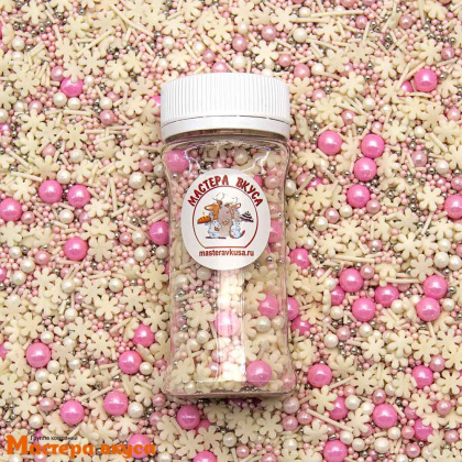 Посыпка  микс  Мастера вкуса  ЗЕФИР (бело-розовый), 50гр