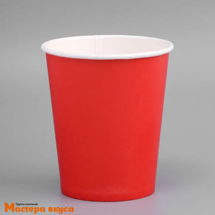 Стакан бумажный КРАСНЫЙ, 250 мл