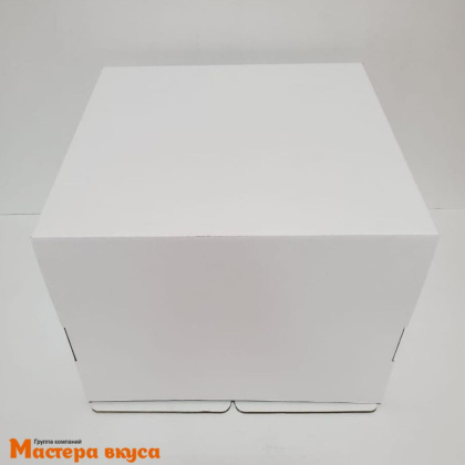 Короб для торта без окна 240*240*180 мм, белый (2-Д) ЭК
