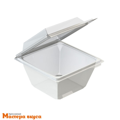 Контейнер квадратный Ракушка, 107*107*77, 500 мл (УК-500П)