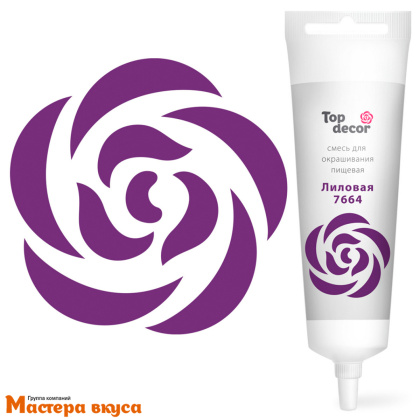Краситель гелевый Top decor, ЛИЛОВЫЙ 7664, 100гр
