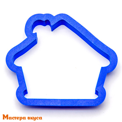 Вырубка пластик  ЗИМНИЙ ДОМИК, 8 см 