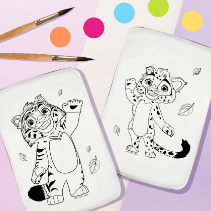 Фотопечать Лео и Тиг, для пряников, раскраска, № 54