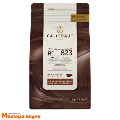 Шоколад Callebaut молочный (33,6%) 823-RT-U68, 1 кг