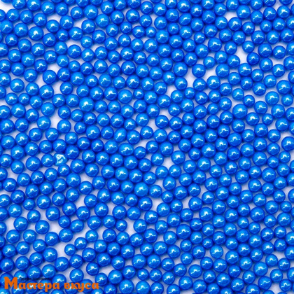 Посыпка Шарики сахарные Жемчуг СИНИЙ перламутр (4мм), 50 гр
