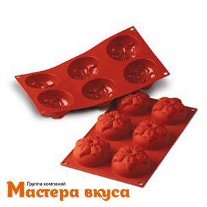 Форма силиконовая SiliconFlex НАРЦИСС, ячейка d7,5см h4см (6 ячеек), (Италия)