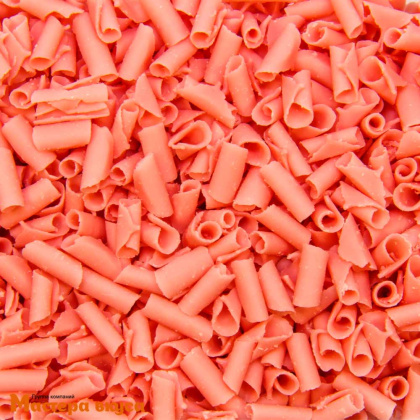 Завитки из клубничного (розового) шоколада, "Mona Lisa" Callebaut (Бельгия), 100 гр