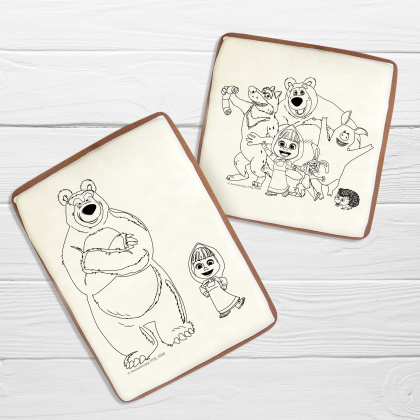 Фотопечать Маша и Медведь, для пряников, № 195