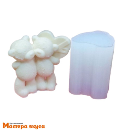 Молд силиконовый  3D МИШКИ С ПОДАРКАМИ, 7,2*3,5 см