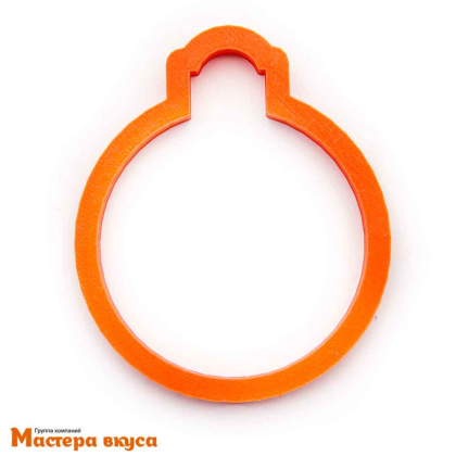 Вырубка пластик  ЕЛОЧНЫЙ ШАР ИГРУШКА, 8 см 