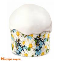 Форма бумажная для кулича (100г) d70*h60 мм РОМАШКИ