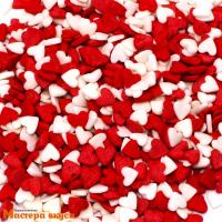 Посыпка СЕРДЕЧКИ Красно-белые, 75 гр 