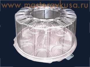 Контейнер круглый,  D225  h120 мм (комплект дно/крышка), ТН-4-120