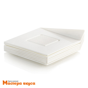 Поднос квадратный СОЛЬЕРКА пластиковый (белый), 83*83 мм