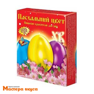 Набор для окрашивания яиц, ПАСХАЛЬНЫЙ ЦВЕТ "Доктор вкус" (4 цвета)