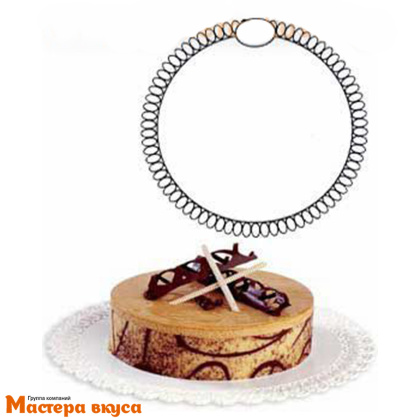 Поднос круглый пластиковый ажурный край (белый), D-45 см  