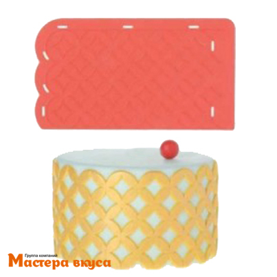 Коврик текстурный силиконовый Modecor для мастики и айсинга "Чешуя, волна", 19,3*11,5 см, (Италия)
